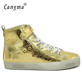 Customize CANGMA Brand Retro Genuine Leather Men Sneakers CMH013