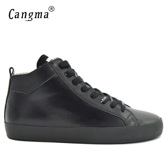 Customize CANGMA Brand Retro Genuine Leather Men Sneakers CMM002