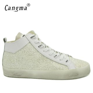 Customize CANGMA Brand Retro Genuine Leather Men Sneakers CMM008