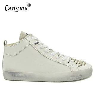 Customize CANGMA Brand Retro Genuine Leather Men Sneakers CMM015