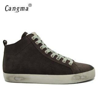 Customize CANGMA Brand Retro Genuine Leather Men Sneakers CMM016