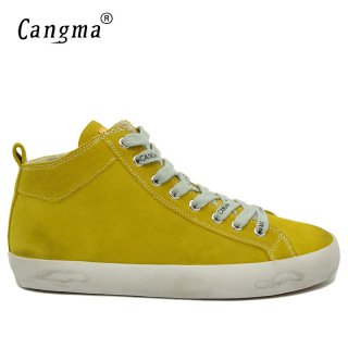 Customize CANGMA Brand Retro Genuine Leather Men Sneakers CMM019