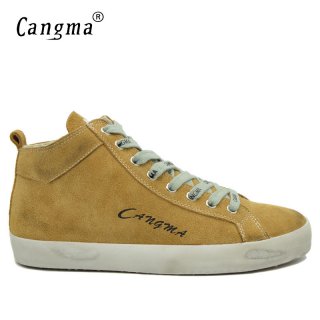 Customize CANGMA Brand Retro Genuine Leather Men Sneakers CMM021