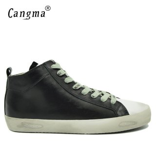 Customize CANGMA Brand Retro Genuine Leather Men Sneakers CMM003