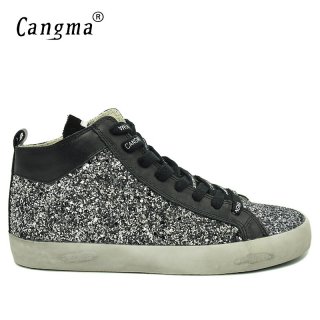 Customize CANGMA Brand Retro Genuine Leather Men Sneakers CMM005